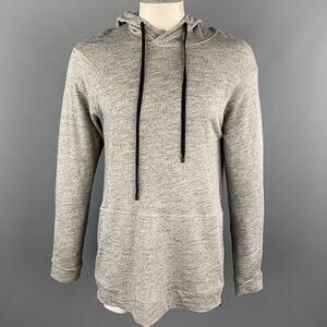 PUBLIC SCHOOL Size L Grey Heather Cotton Hooded Sweatshirt